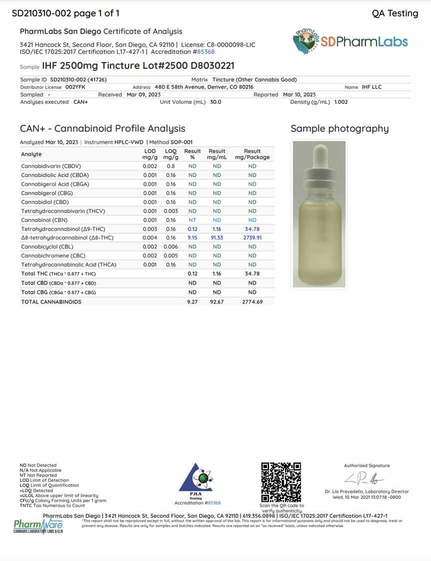Delta 8-THC 30ml Tincture